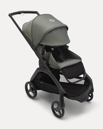 Bugaboo Dragonfly Lightweight Stroller-Unique & Patented One Hand Fold-Reversible & Flat Reclining Seat-Height Adjustable Parent Handle Bar-Travel System Compatible-Extra Large Storage Basket With Removable Bag-2 Years Warranty-For 0 to 4Y-Forest Green