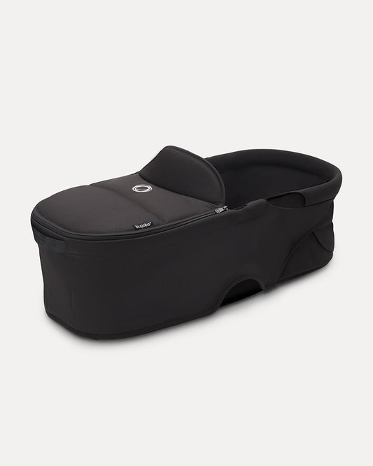 Bugaboo Dragonfly Baby Carry Cot-Folds With The Stroller-No Adapters Required-With Peek a Boo Window-Extendable & UPF 50+ Canopy-For 0 to 6M (Upto 9 Kg)-Midnight Black