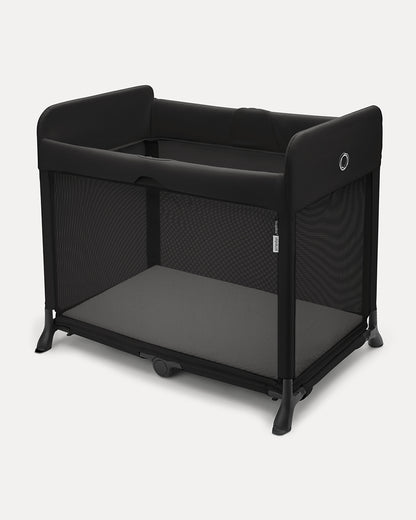Bugaboo Stardust Travel Cot & Playard-Easy Unfold in One Second-With Zip In Bassinet, Mattress & Travel Bag-2 Year Warranty-For 0 to 2Y (Upto 15 Kg)-Black