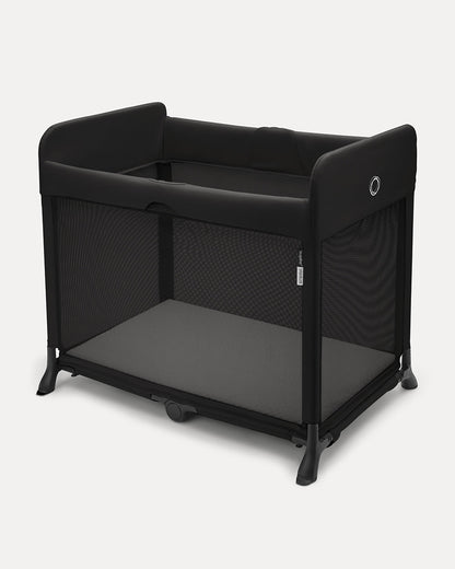 Bugaboo Stardust Travel Cot & Playard-Easy Unfold in One Second-With Zip In Bassinet, Mattress & Travel Bag-2 Year Warranty-For 0 to 2Y (Upto 15 Kg)-Black