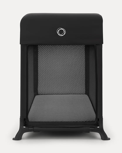 Bugaboo Stardust Travel Cot & Playard-Easy Unfold in One Second-With Zip In Bassinet, Mattress & Travel Bag-2 Year Warranty-For 0 to 2Y (Upto 15 Kg)-Black