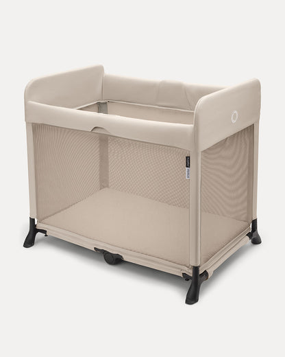 Bugaboo Stardust Travel Cot & Playard-Easy Unfold in One Second-With Zip In Bassinet, Mattress & Travel Bag-2 Year Warranty-For 0 to 2Y (Upto 15 Kg)-Desert Taupe