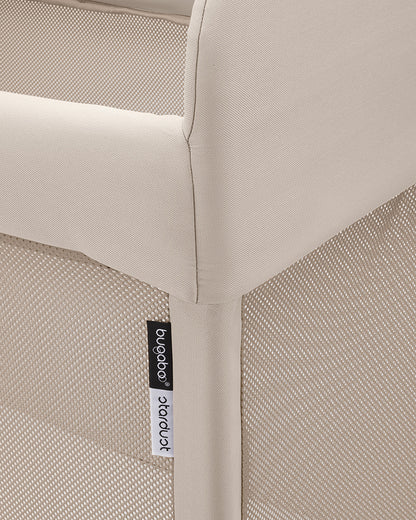 Bugaboo Stardust Travel Cot & Playard-Easy Unfold in One Second-With Zip In Bassinet, Mattress & Travel Bag-2 Year Warranty-For 0 to 2Y (Upto 15 Kg)-Desert Taupe