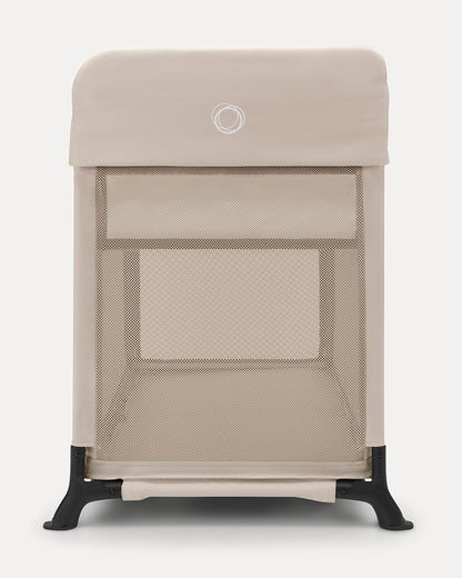 Bugaboo Stardust Travel Cot & Playard-Easy Unfold in One Second-With Zip In Bassinet, Mattress & Travel Bag-2 Year Warranty-For 0 to 2Y (Upto 15 Kg)-Desert Taupe