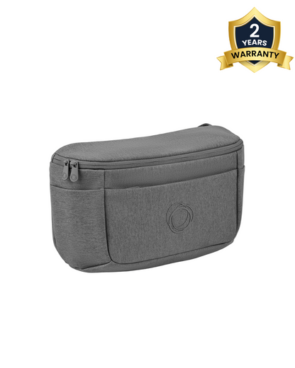 Bugaboo Organizer-Compatible With All Bugaboo Strollers Except Butterfly 2-Insulated Bottle Holder-Easy To Attach With Sturdy Velcro Strap-Grey Melange