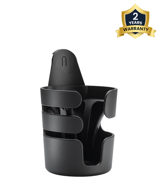 Bugaboo Cup Holder-Fits All Bugaboo Stroller-Clips Onto Handle Bar-2 Years Warranty-Black