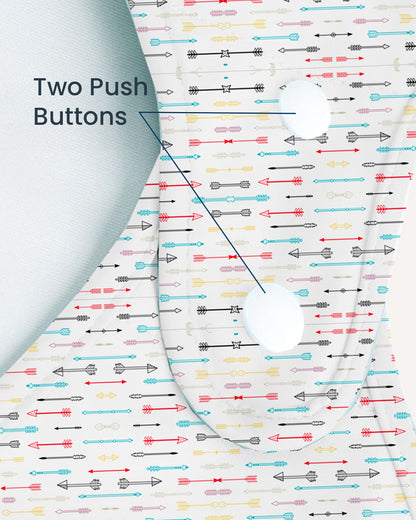 Polka Tots 100% Soft Muslin Cotton Bib With Lace Border-Two Push Buttons-Pack of 3-Multicolor-For Infants