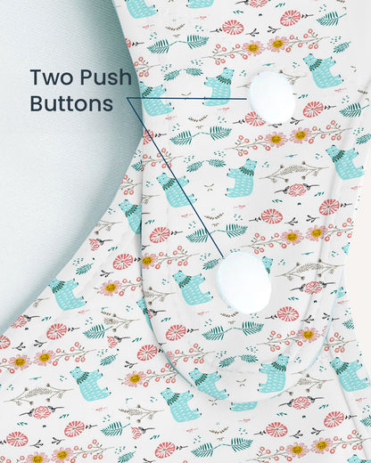Polka Tots 100% Soft Muslin Cotton Bib With Lace Border-Two Push Buttons-Pack of 3-Bright-For Infants