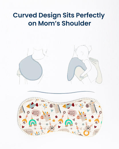 Polka Tots 100% Soft Muslin Cotton Burp Cloth With Lace Border-Pack of 3-Multicolor-For Infants