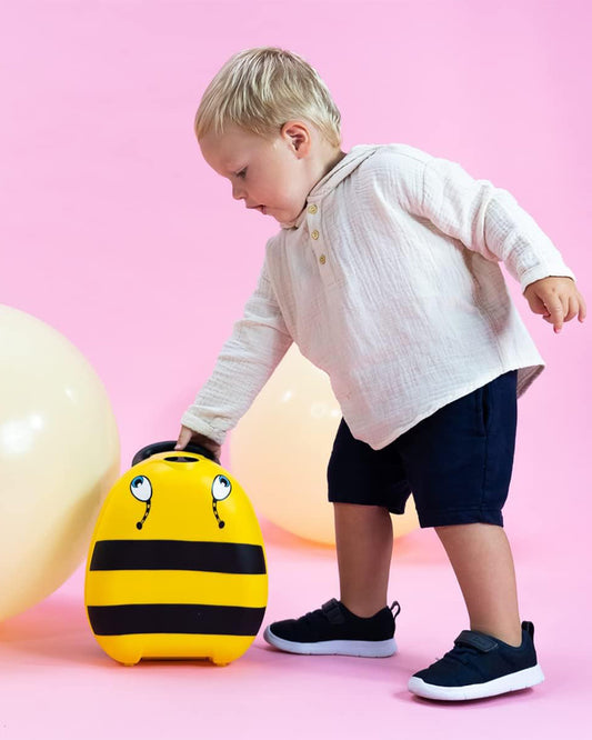 My Carry Potty Bumblebee Portable Potty Chair-With Water Tight Seal-Extra Tall Splash Guard & Non Slip Feet-15M+