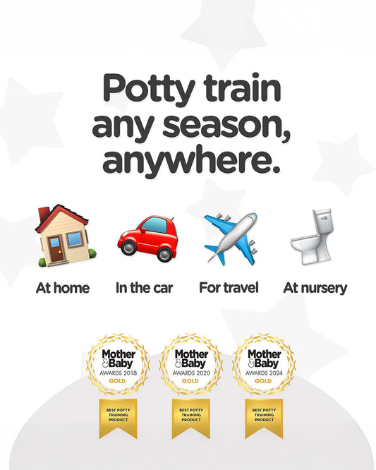 My Carry Potty Bumblebee Portable Potty Chair-With Water Tight Seal-Extra Tall Splash Guard & Non Slip Feet-15M+