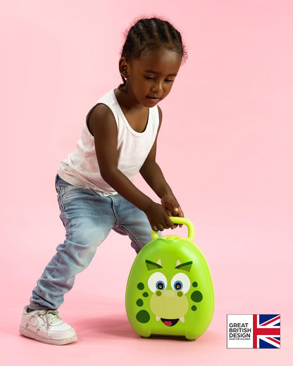 My Carry Potty Dinosaur Portable Potty Chair-With Water Tight Seal-Extra Tall Splash Guard & Non Slip Feet-15M+