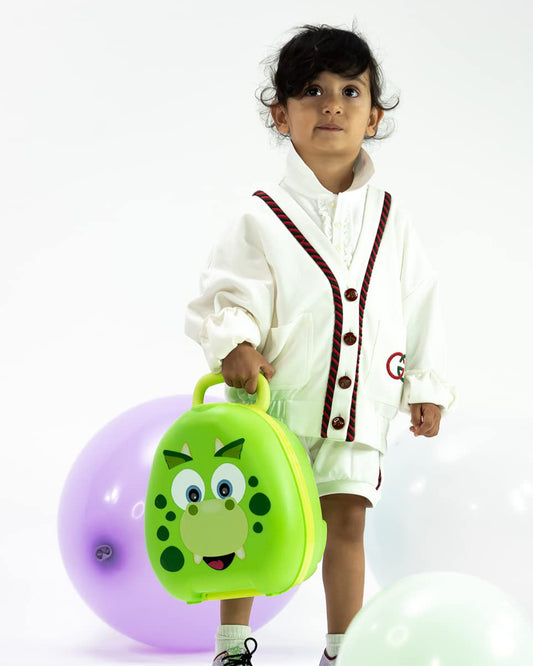 My Carry Potty Dinosaur Portable Potty Chair-With Water Tight Seal-Extra Tall Splash Guard & Non Slip Feet-15M+