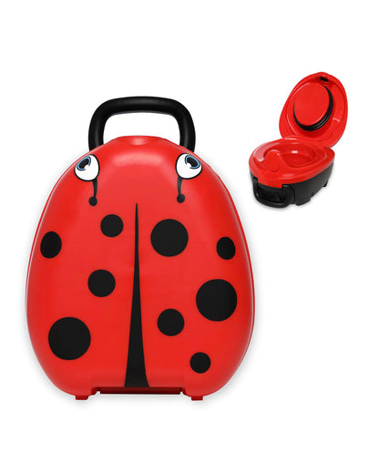 My Carry Potty Ladybird Portable Potty Chair-With Water Tight Seal-Extra Tall Splash Guard & Non Slip Feet-15M+