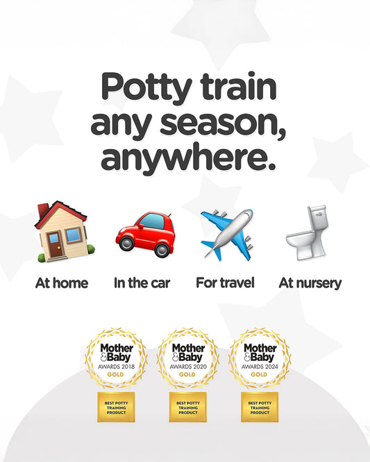 My Carry Potty Penguin Portable Potty Chair-With Water Tight Seal-Extra Tall Splash Guard & Non Slip Feet-15M+