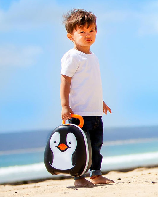 My Carry Potty Penguin Portable Potty Chair-With Water Tight Seal-Extra Tall Splash Guard & Non Slip Feet-15M+