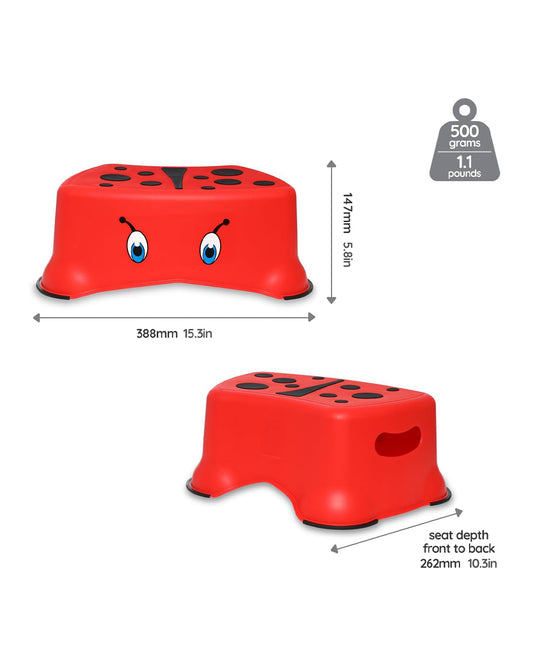 My Carry Potty Ladybird My Little Step Stool-With Anti Skid Base-Non Slip Top & Extra Carry Handles-15M+