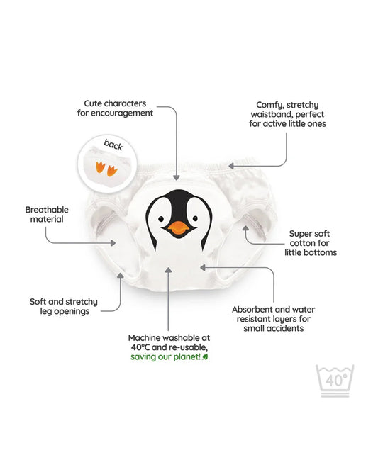 My Carry Potty Penguin My Little Training Pants-With Comfortable & Strechtable Waistband-3 Layer Absorbency & Super Soft Cotton-Pack of 3