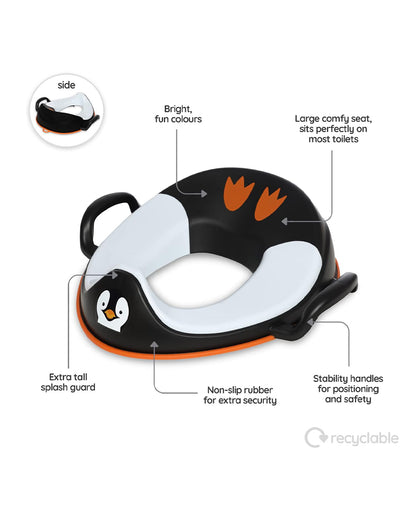 My Carry Potty Penguin My Little Trainer Potty Seat-With Tall Splash Guard-Non Slip Edges & Safety Handles-15M+