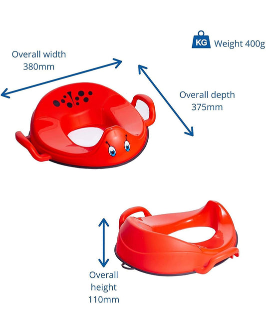 My Carry Potty Ladybird My Little Trainer Potty Seat-With Tall Splash Guard-Non Slip Edges & Safety Handles-15M+