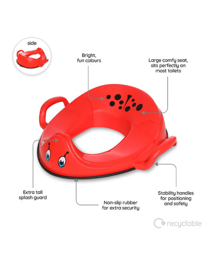 My Carry Potty Ladybird My Little Trainer Potty Seat-With Tall Splash Guard-Non Slip Edges & Safety Handles-15M+