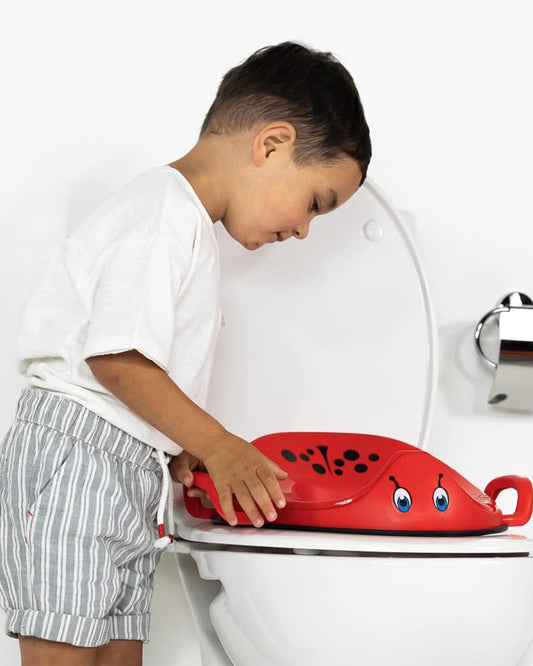 My Carry Potty Ladybird My Little Trainer Potty Seat-With Tall Splash Guard-Non Slip Edges & Safety Handles-15M+