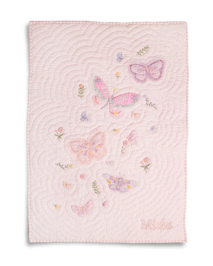 FA Home Baby Bedding Set-Butterfly Garden-Hand Embroidered-Cotton-Floral-For Infants