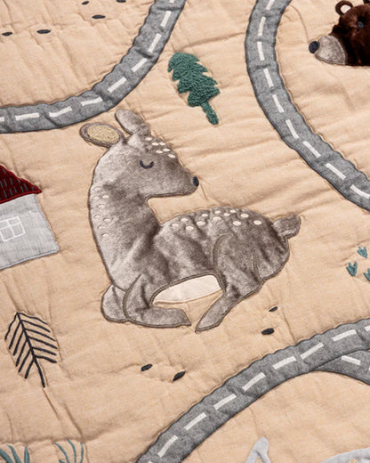 FA Home Baby Bedding Set-Woodland-Hand Embroidered-Cotton-Natural-For Infants