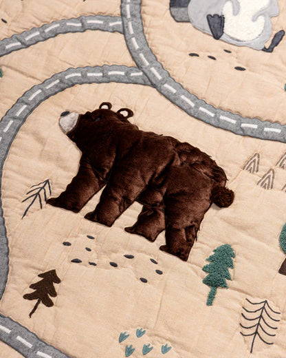 FA Home Baby Bedding Set-Woodland-Hand Embroidered-Cotton-Natural-For Infants