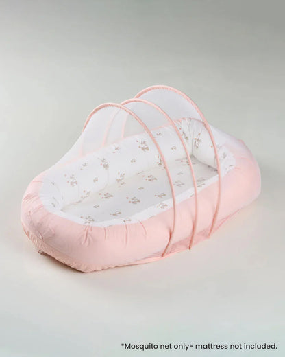 Aariro Cozy Nest Mosquito Net-Honey Bunny-Organic Cotton-Newborn Bed-0-8M