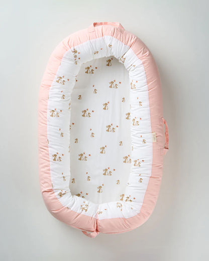 Aariro Cozy Nest-Baby Gadda Set-Honey Bunny-Organic Cotton-Newborn Bed-0-8M