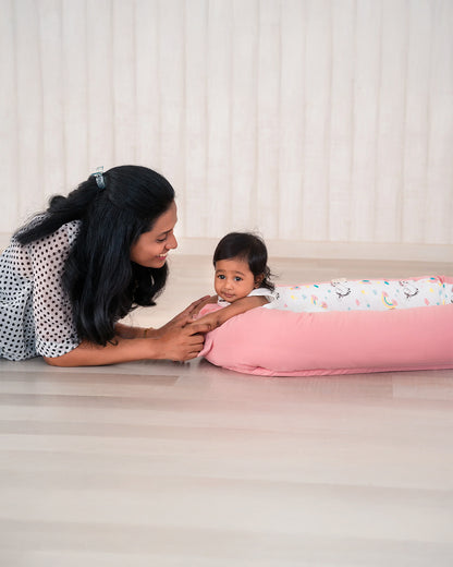 Aariro Cozy Nest-Baby Gadda Set-Honey Bunny-Organic Cotton-Newborn Bed-0-8M