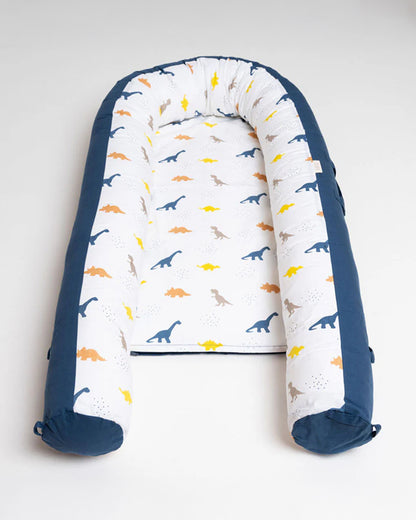 Aariro Cozy Nest-Baby Gadda Set-Little dino-Organic Cotton-Newborn Bed-0-8M