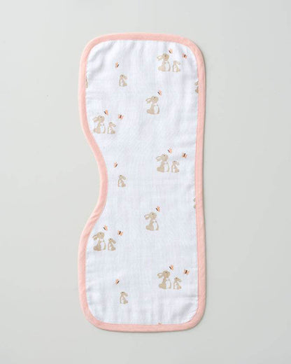Aariro Organic Cotton Burp Cloth-Multi Layered & Reversible-Honey Bunny-For Infants