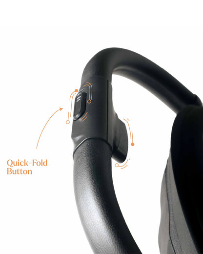 Loopie Hop Cabin Friendly Stroller-One Hand Fold-Flat Reclining Seat-Includes Mosquito Net-1 Year Warranty-For 0 to 4Y (Upto 22 Kg)-Black Charcoal
