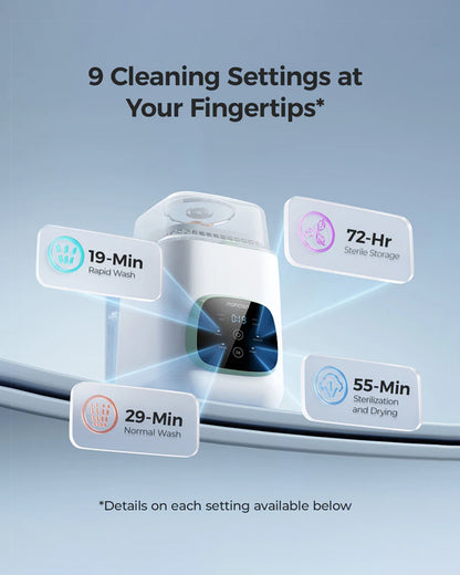 Momcozy KleanPal Pro Baby Bottle Washer and Sterilizer-Fast Steam Cleaning & One-Touch Operation-9 Cleaning Modes