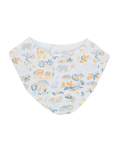 Tiny Twig Bandana Bib-Organic Cotton-Snap Button-Adjustable Neck-Discovery-Pack of 1