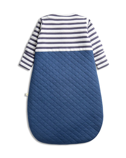 Tiny Twig Baby Quilted Sleeping Bag-100% Organic Cotton-Navy-GME Stripes-For Infants