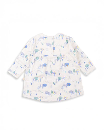 Tiny Twig White Frock Dress-Arctic Trail-Organic Cotton-For Infants