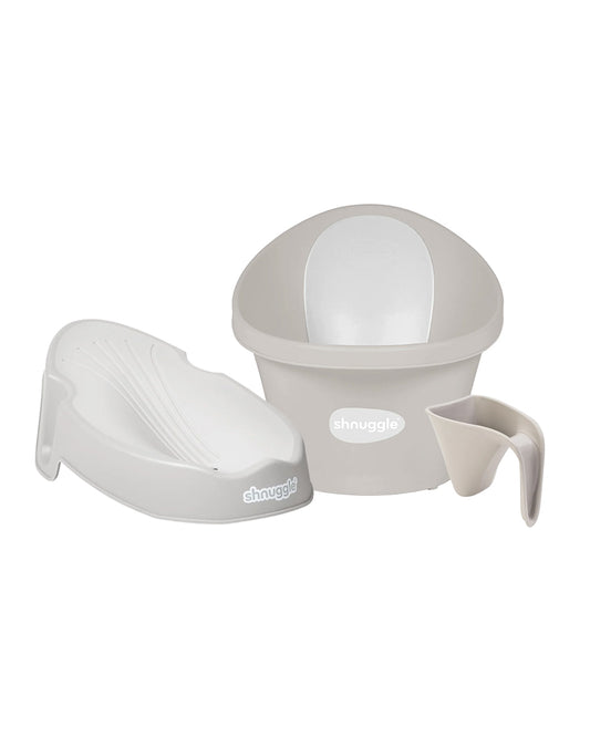 Shnuggle Baby Bath Tub with Bather & Jug-0 to 48M-Taupe