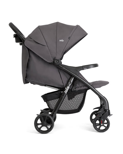 Joie Muze LX Baby Stroller-One Hand Fold-Flat Reclining-For 0 to 3Y (Upto 15Kg)-Thunder