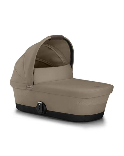 Cybex Gazelle S Stroller & Gazelle S Carry Cot Travel System-Taupe Frame & Moon Black Seat