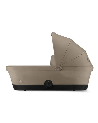 Cybex Gazelle S Stroller & Gazelle S Carry Cot Travel System-Taupe Frame & Moon Black Seat