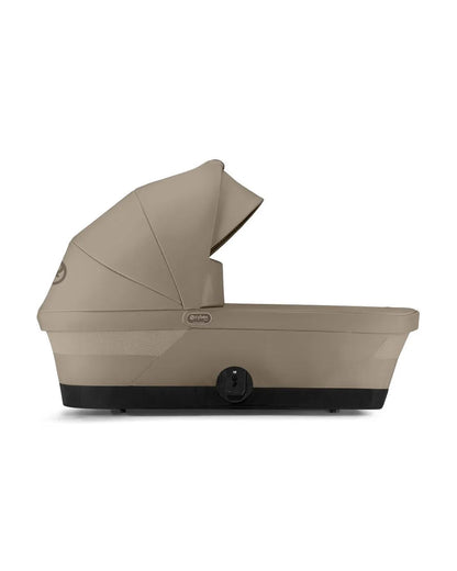 Cybex Gazelle S Stroller & Gazelle S Carry Cot Travel System-Taupe Frame & Moon Black Seat