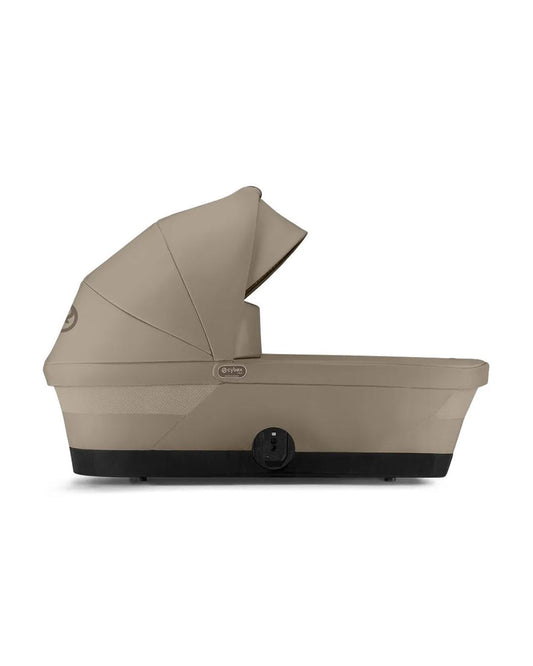 Cybex Gazelle S Stroller & Gazelle S Carry Cot Travel System-Taupe Frame & Moon Black Seat