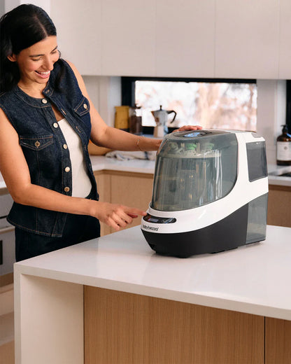 Baby Brezza Bottle Washer Pro-With Sterilizing & Drying Function-6 Cleaning Modes-Includes 60 Detergent Tablets-4 Bottles Capacity-Black