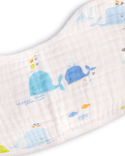 Kicks & Crawl Cub Cradle Burp Cloth-100% Cotton Muslin-Multi-Layered-Pack of 2