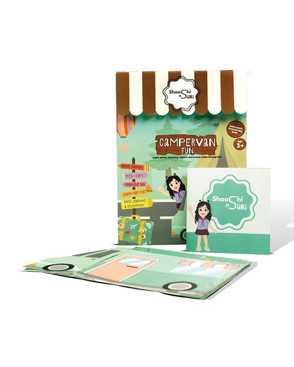 Shaashi N Siiri Campervan Fun-Pretend & Play Toy-Interactive Play Book-50+ Detachable Pieces-3Y+