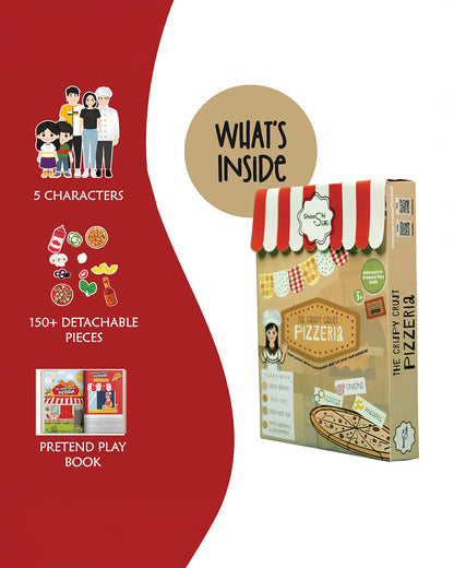 Shaashi N Siiri Slice It Up-Pretend & Play Toy-Interactive Play Book-150+ Detachable Pieces-3Y+
