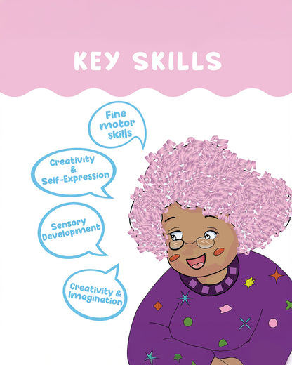 Shaashi N Siiri DIY Wacky Wig World-Art & Craft Kit-Develops Fine Motor Skills-3Y+